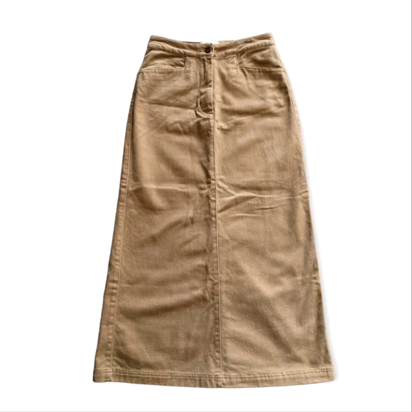 Christopher & Banks Dresses & Skirts - Christopher & Banks Denim Khaki Maxi Skirt Size 4